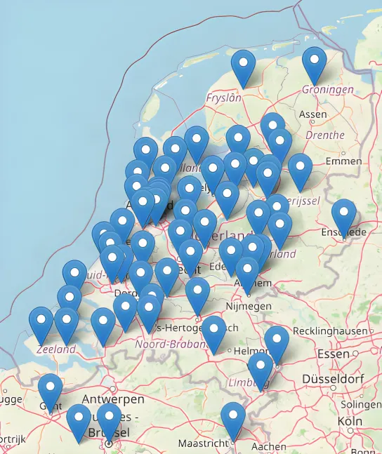 Locaties wandelroutes